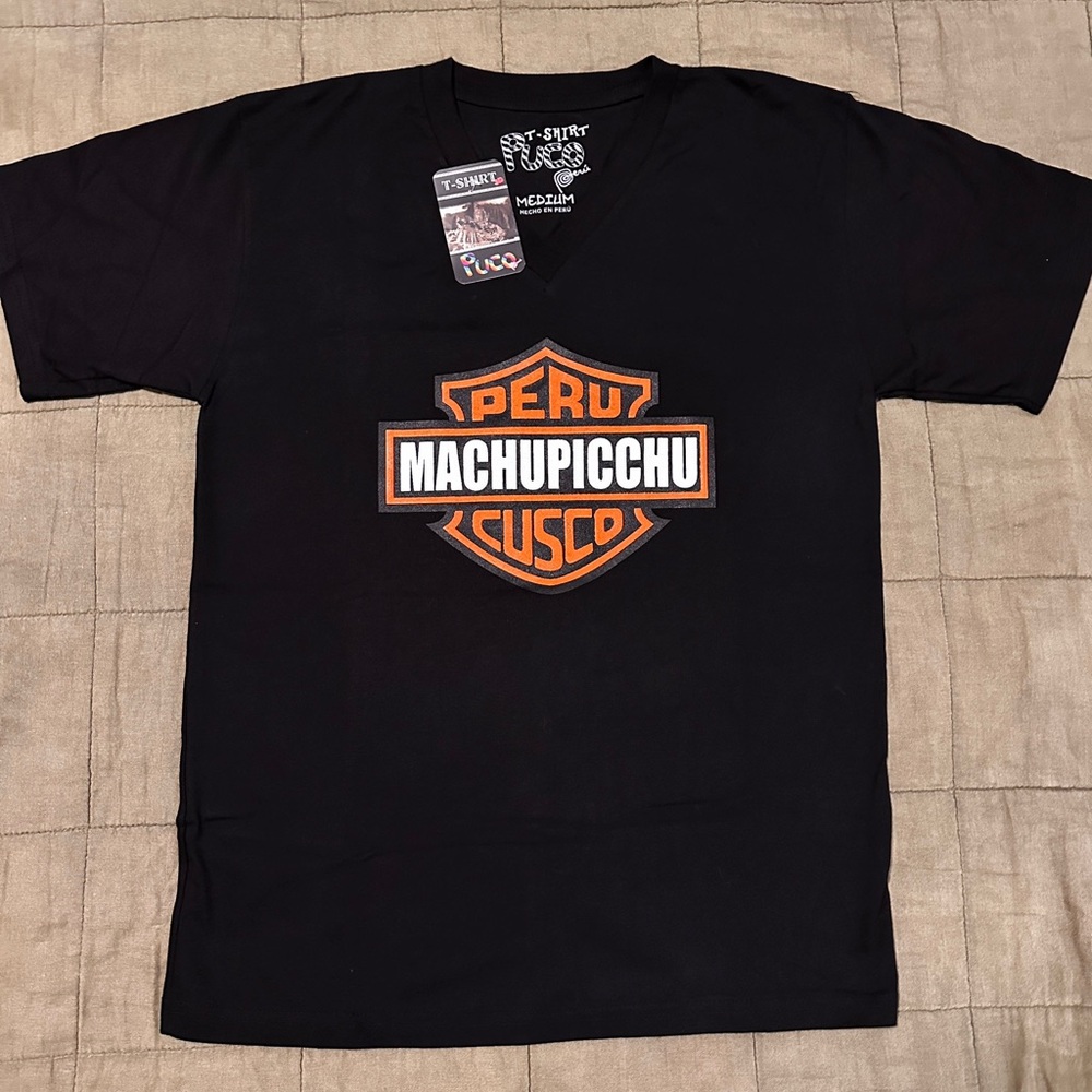 Peru Machu Picchu Cusco Graphic Tee – Black – Medium – NWT